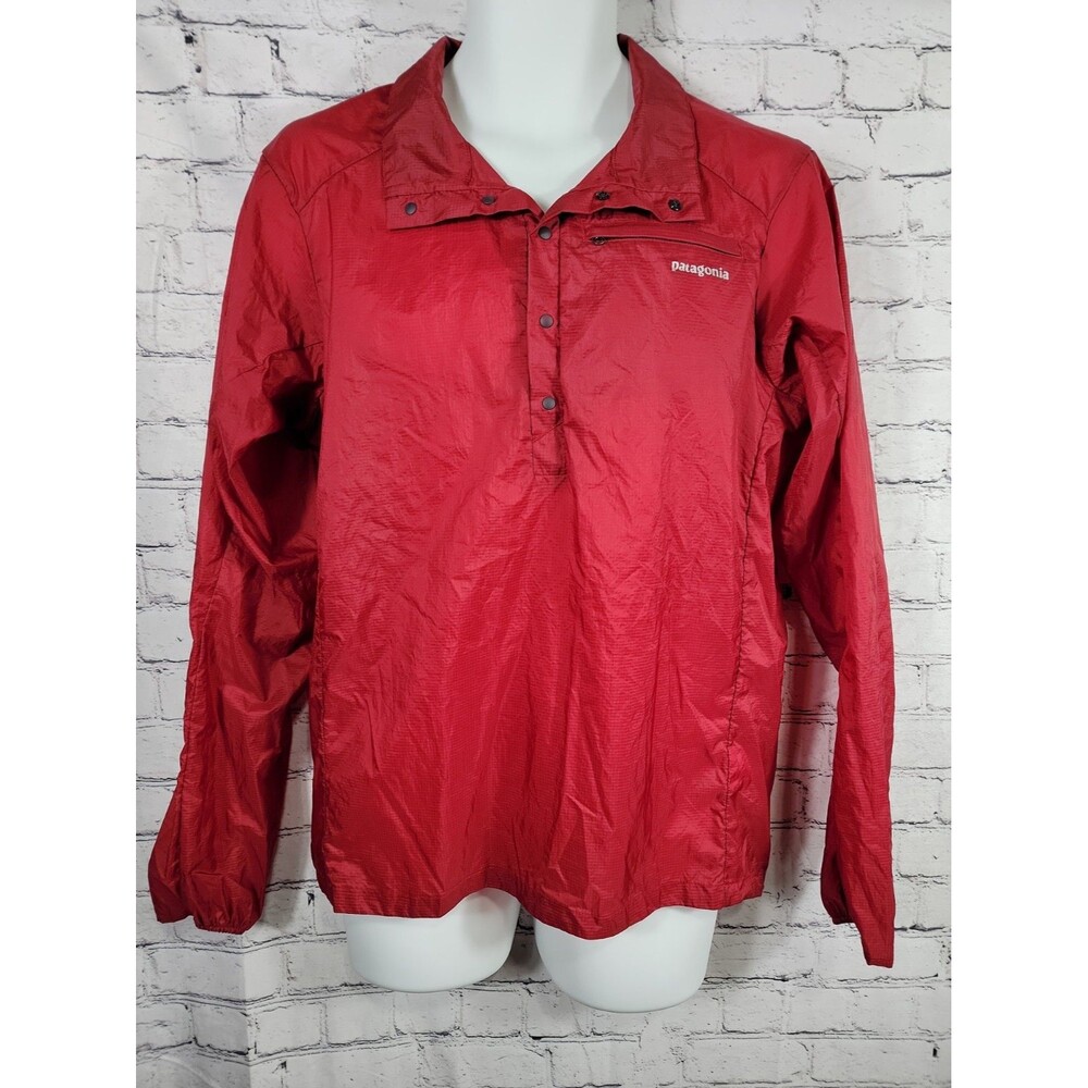 Patagonia Houdini Pullover Jacket Mens M Red Featherweight Windbreaker Ripstop